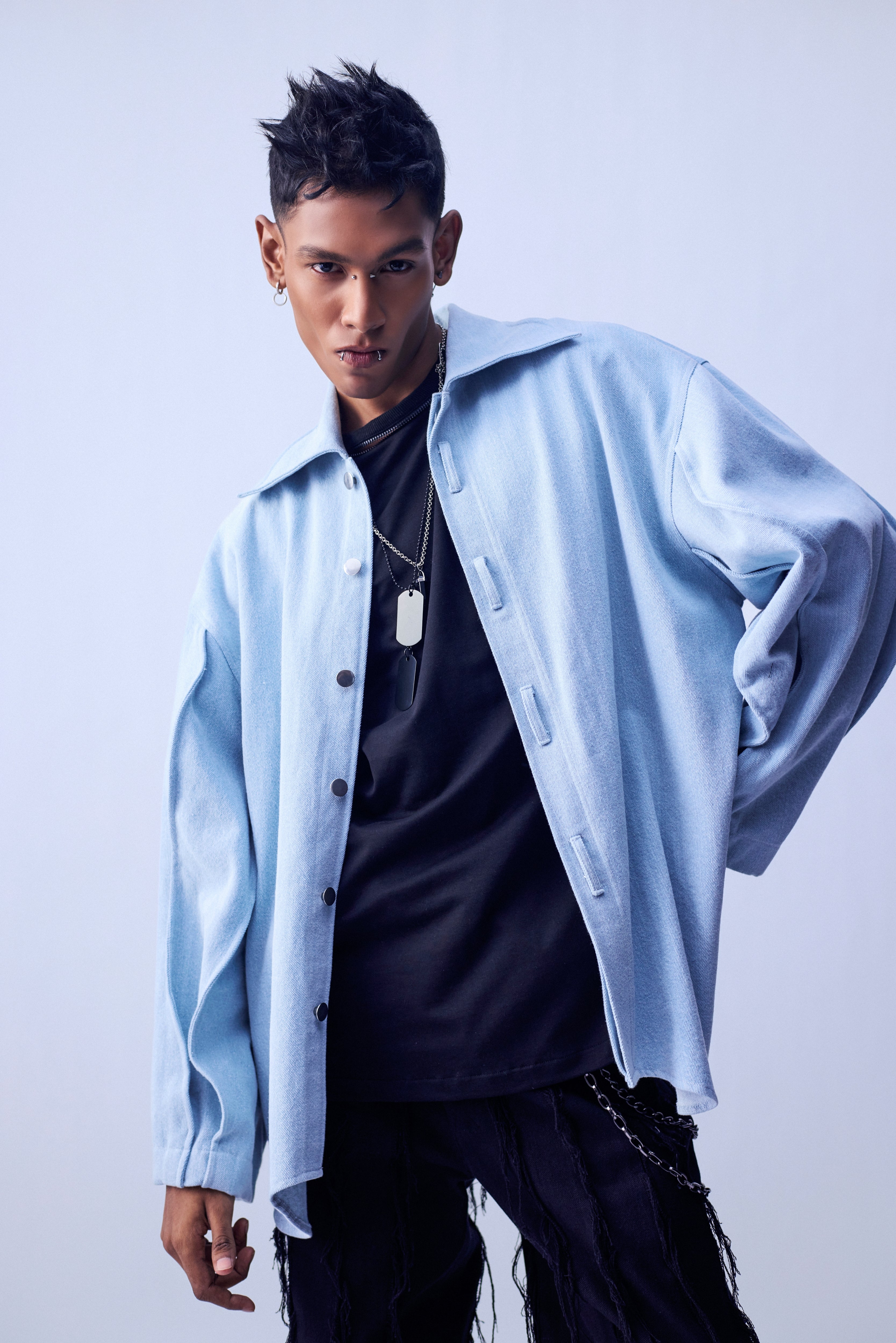 WAVY DENIM JACKET