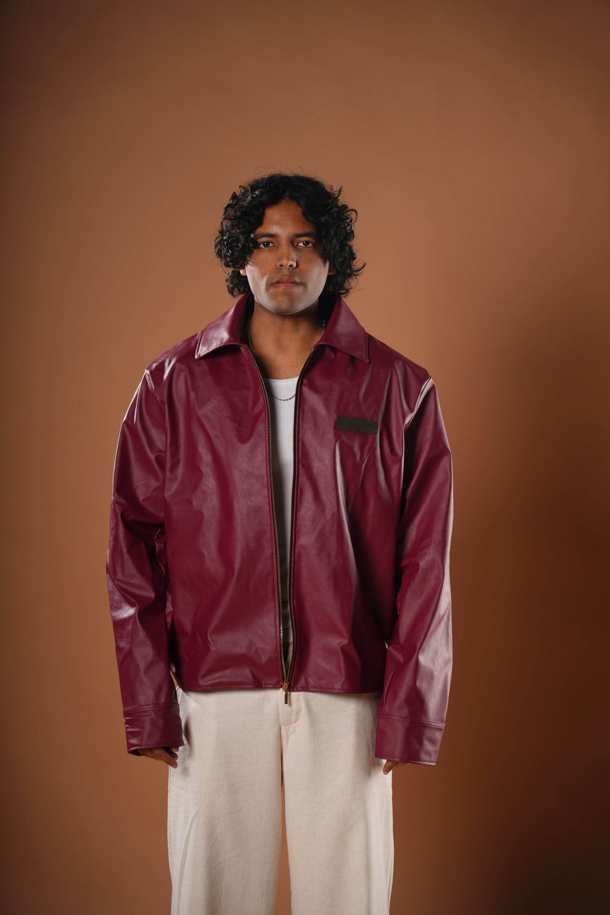 Leather Buttoned Jacket - resaclothing