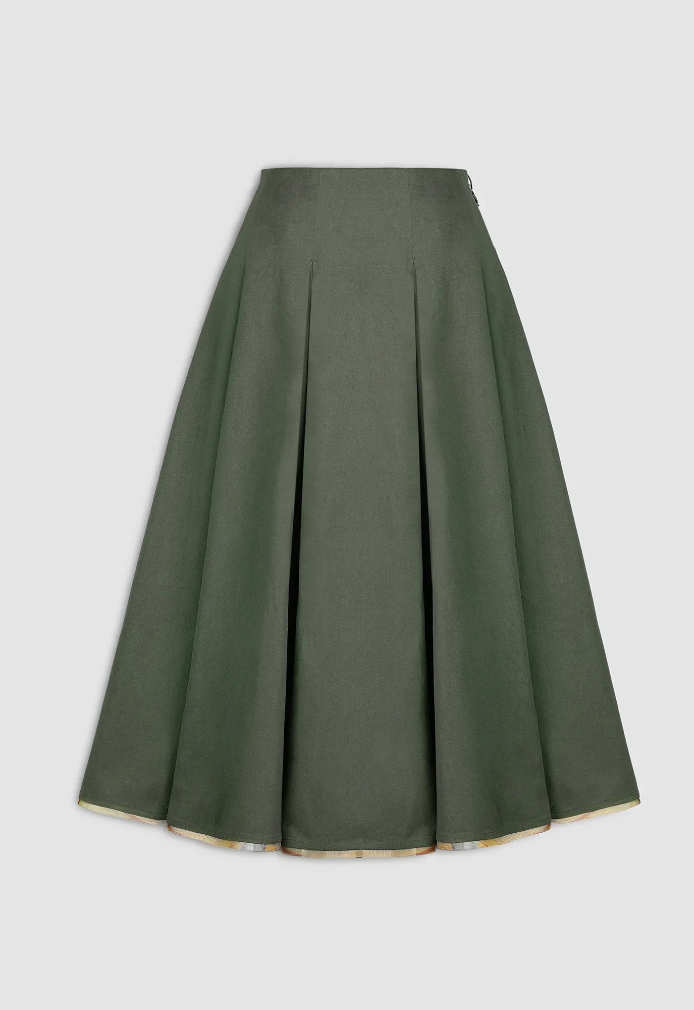 Pleated Skirt in Green Haze