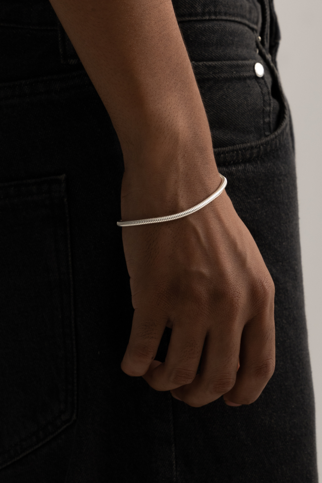 Snake Chain Bracelet ( 925 Silver)