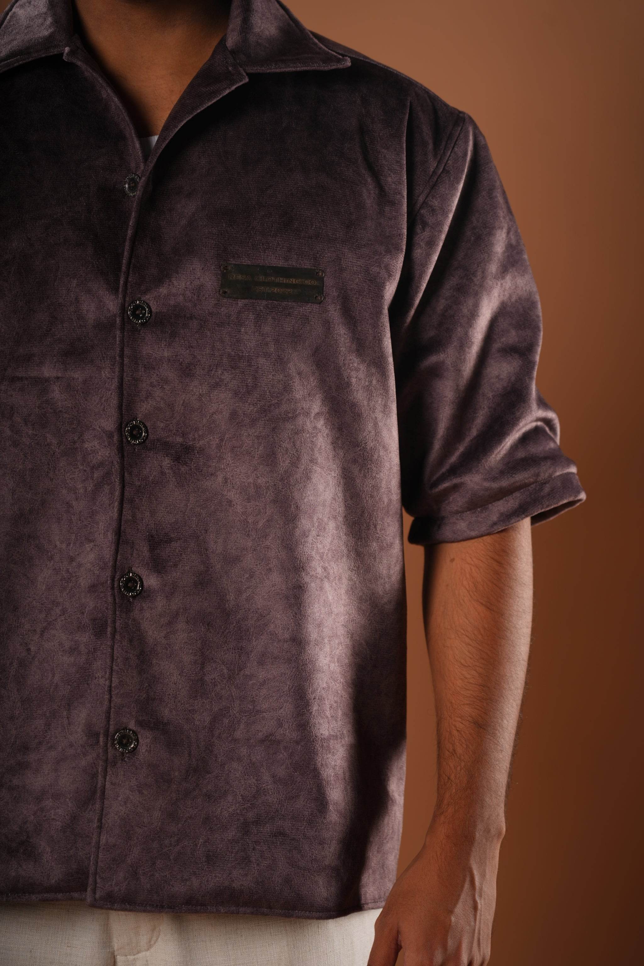 Suede Bowling Shirt - resaclothing