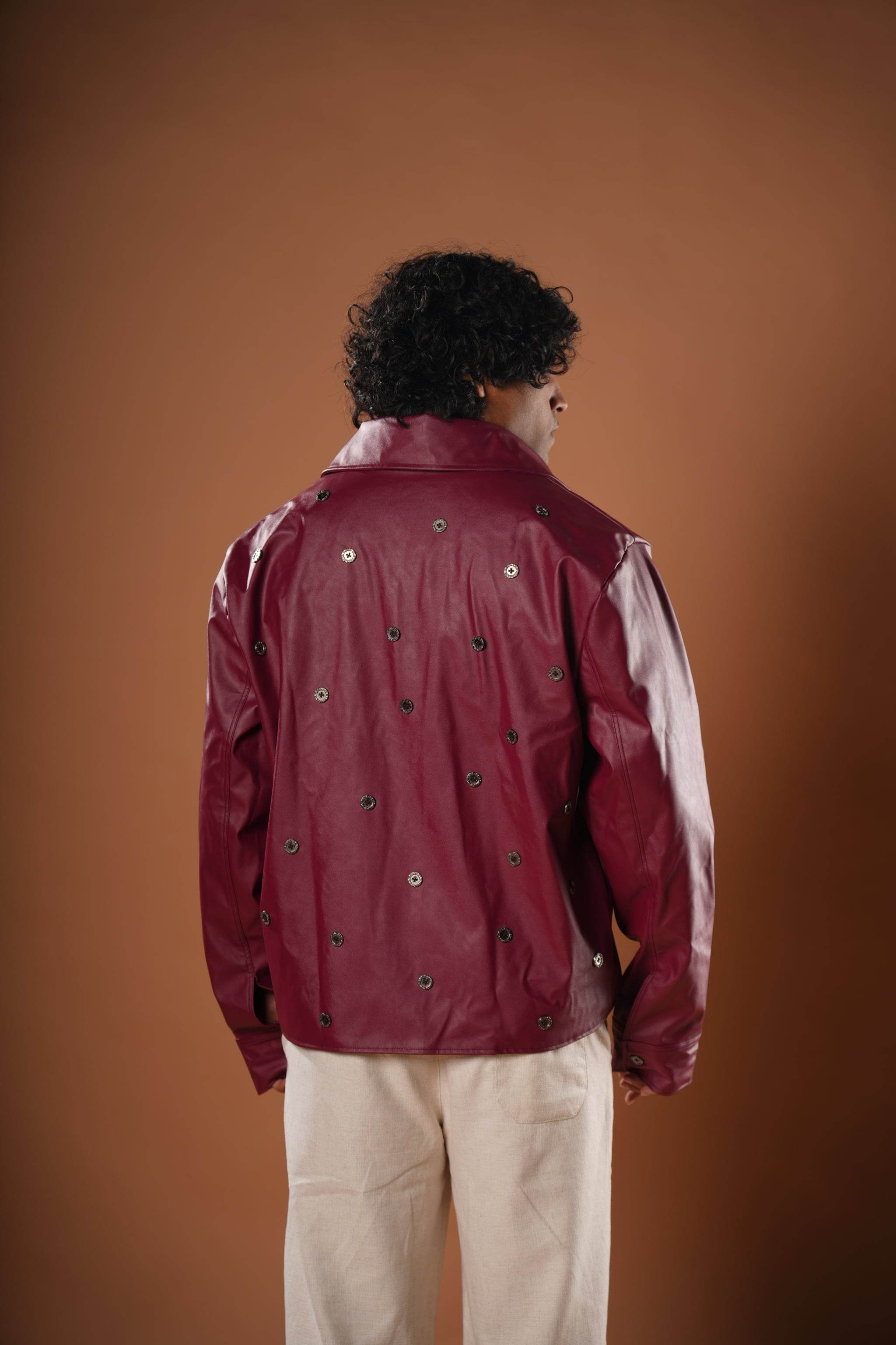 Leather Buttoned Jacket - resaclothing