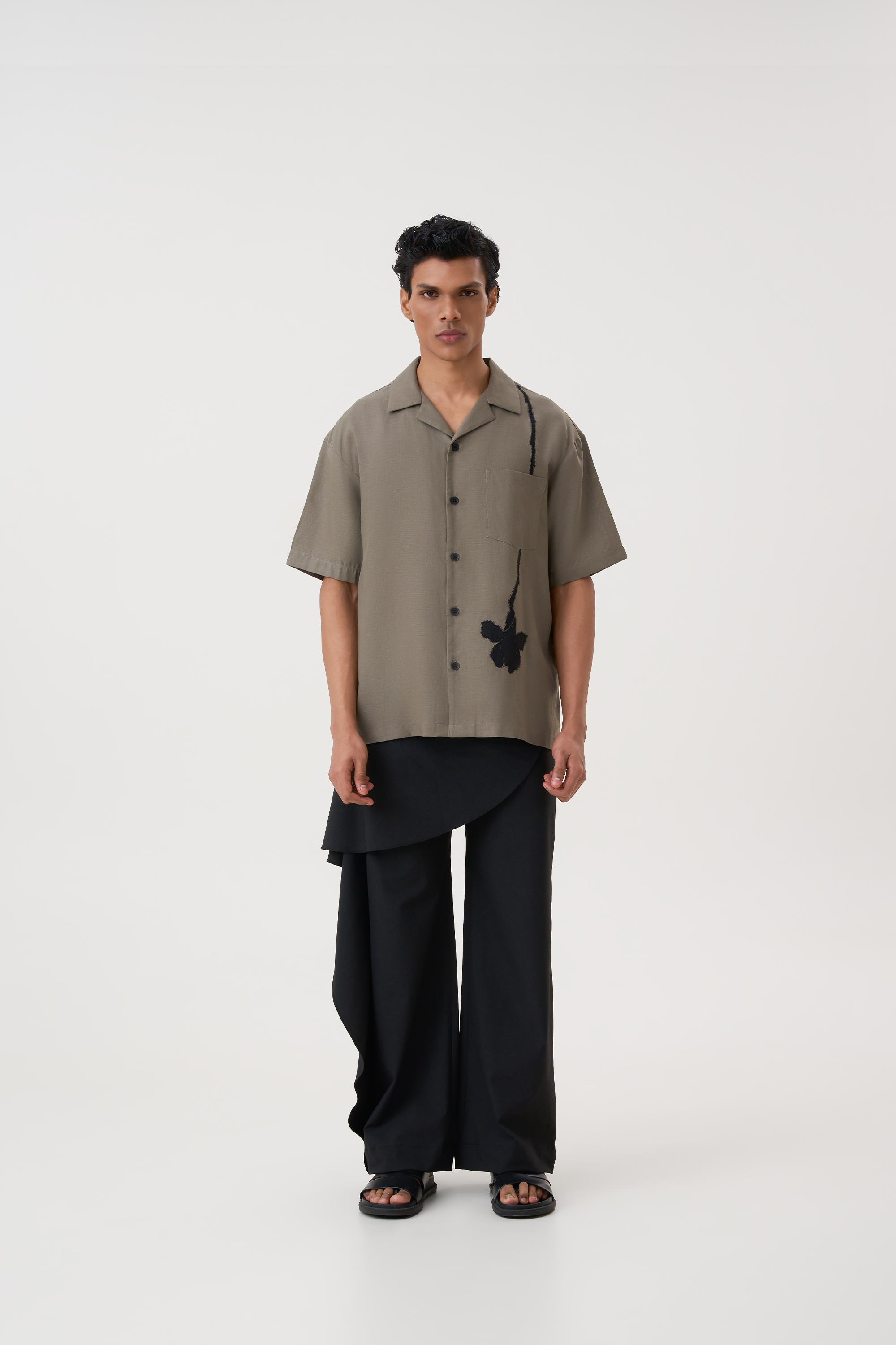 HAND APPLIQUE BOWLING SHIRT