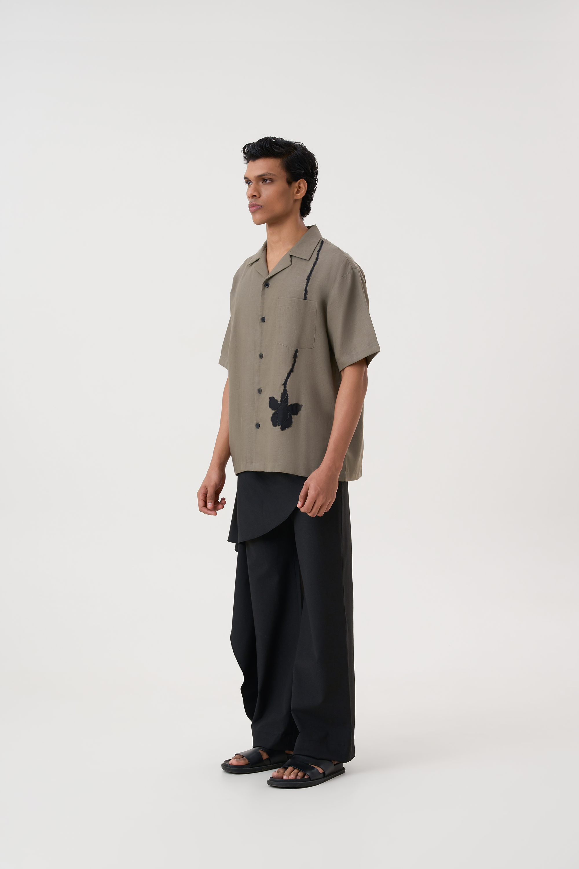 HAND APPLIQUE BOWLING SHIRT