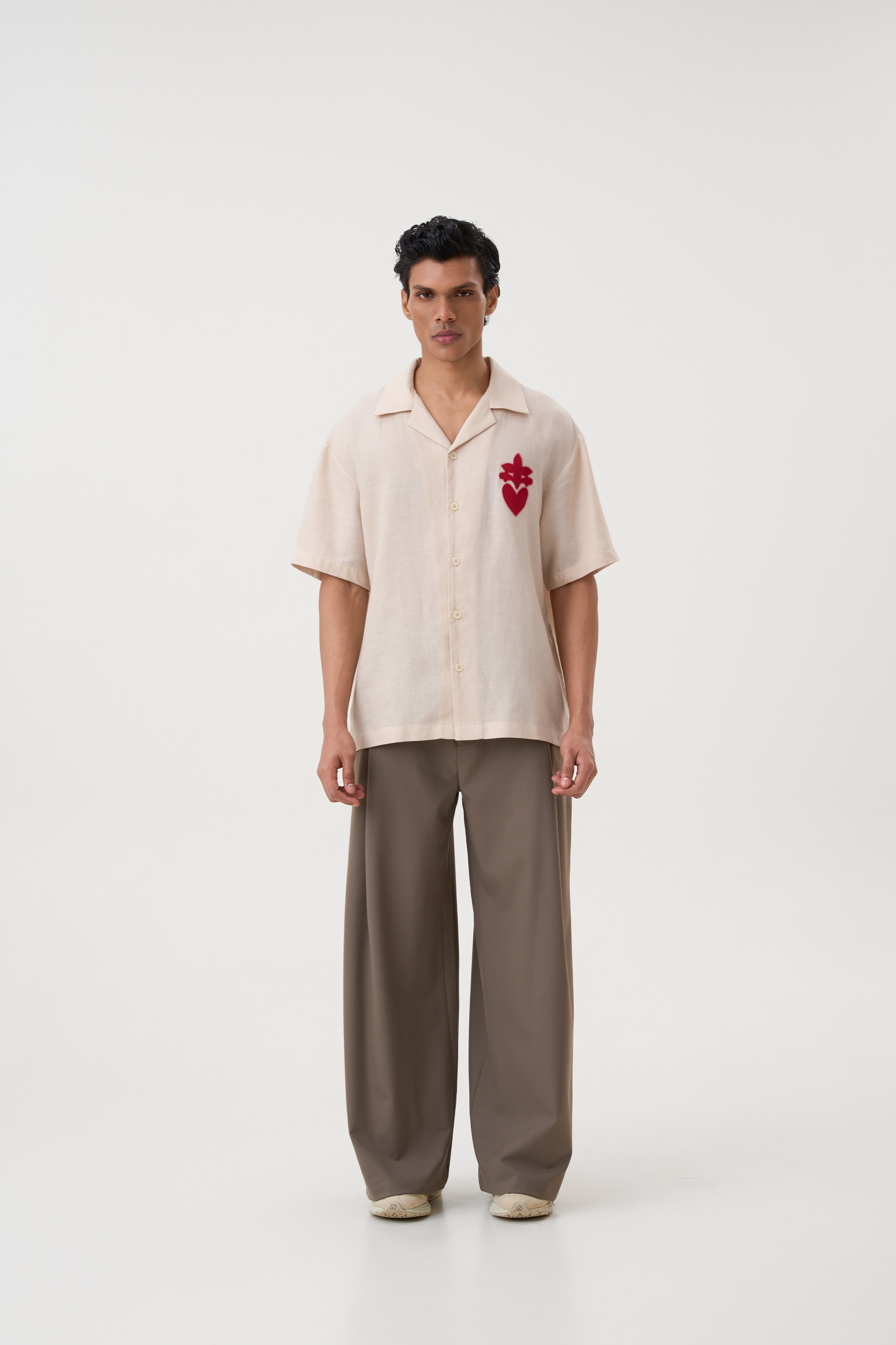 HAND APPLIQUE BOWLING SHIRT