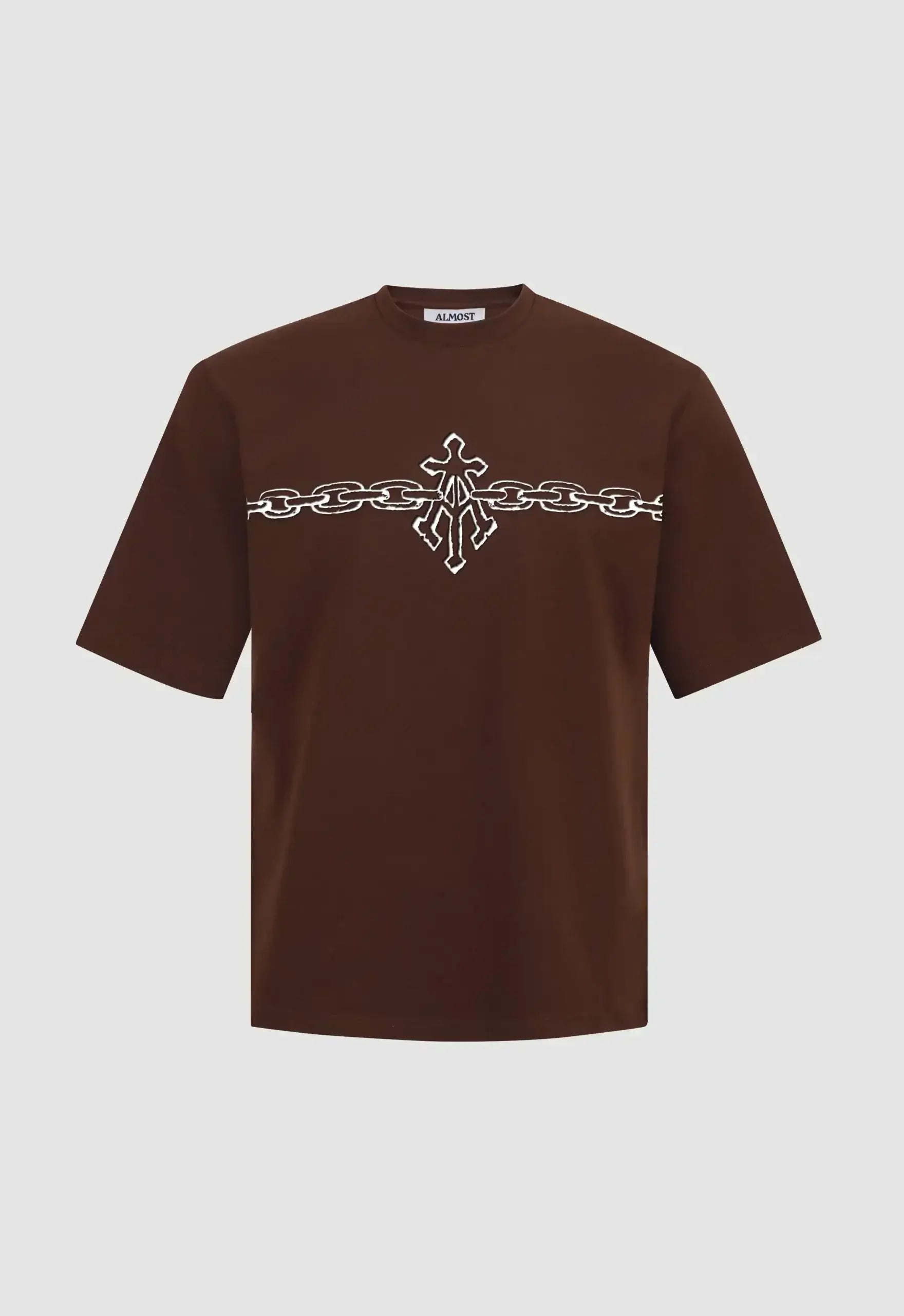Alpha Cross Chain Link Relaxed Tee