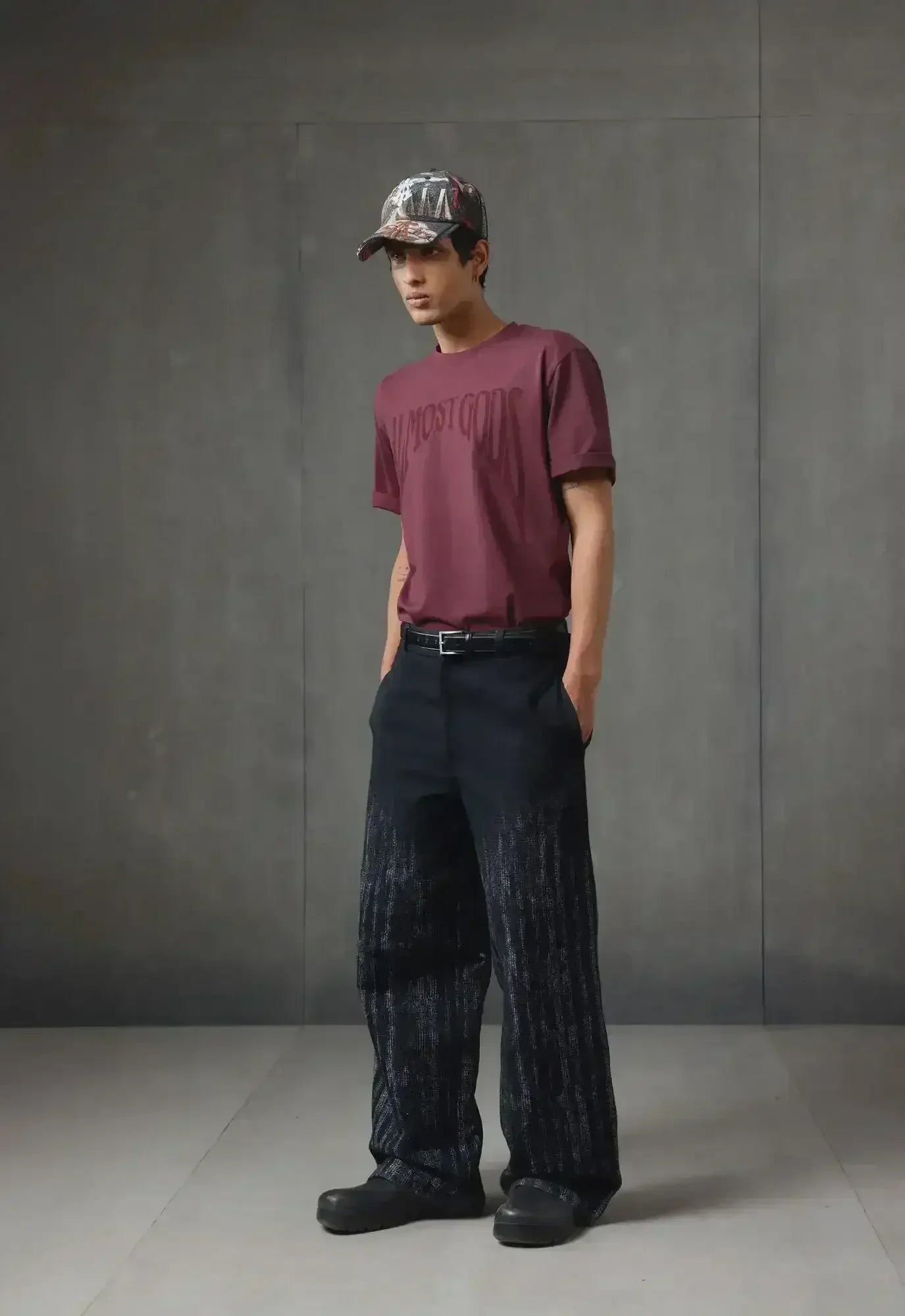 Gothic Relaxed Tee in Plum