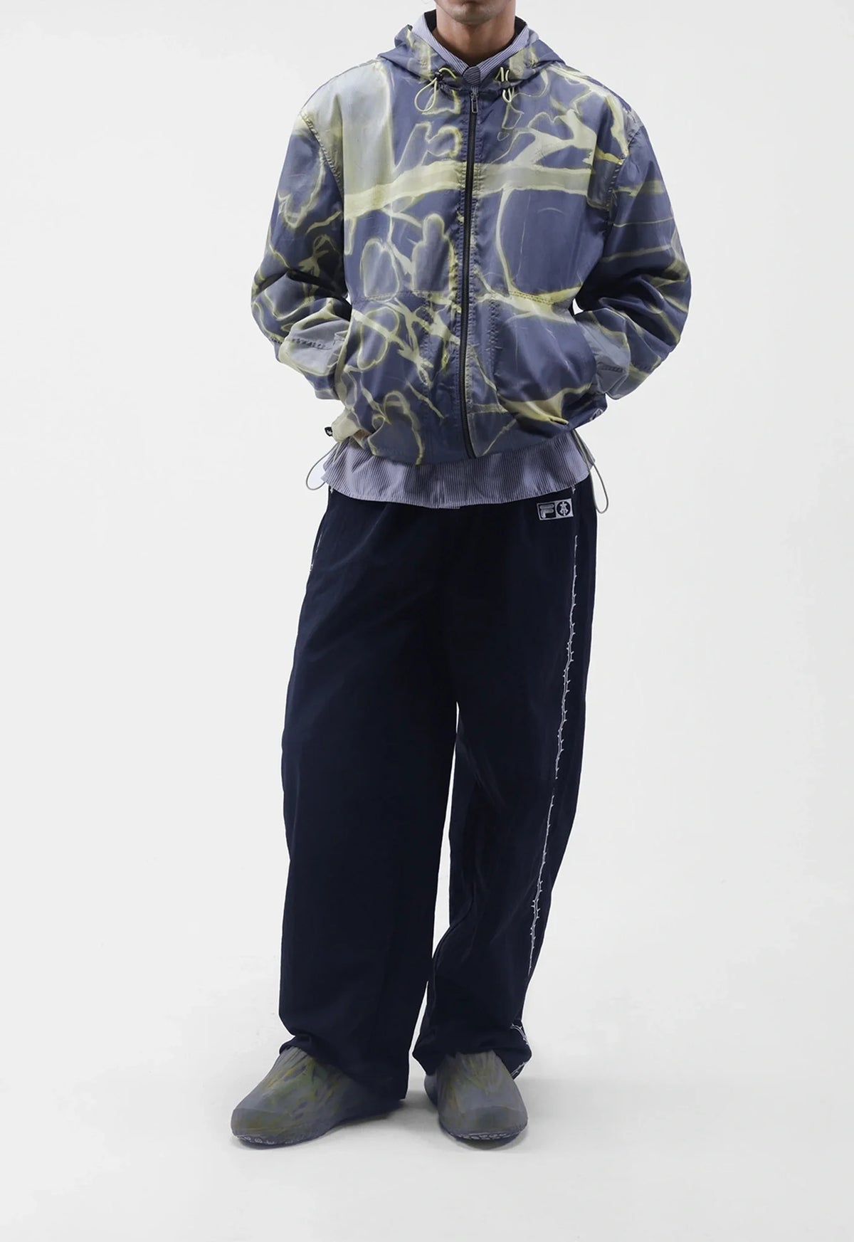 Felt Thorn Bloom Relaxed Windbreaker Jacket