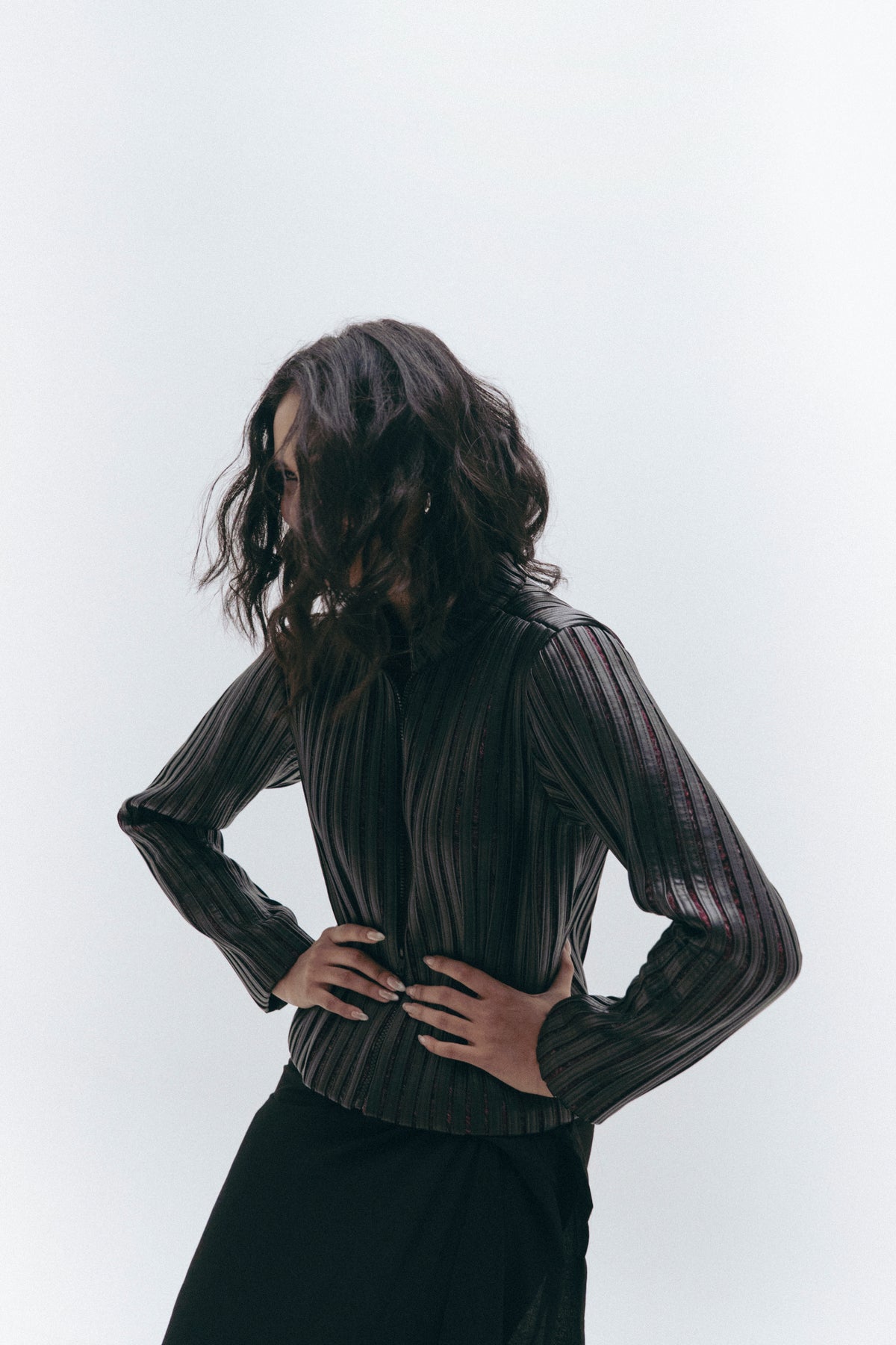 Leather Panelled Blouse