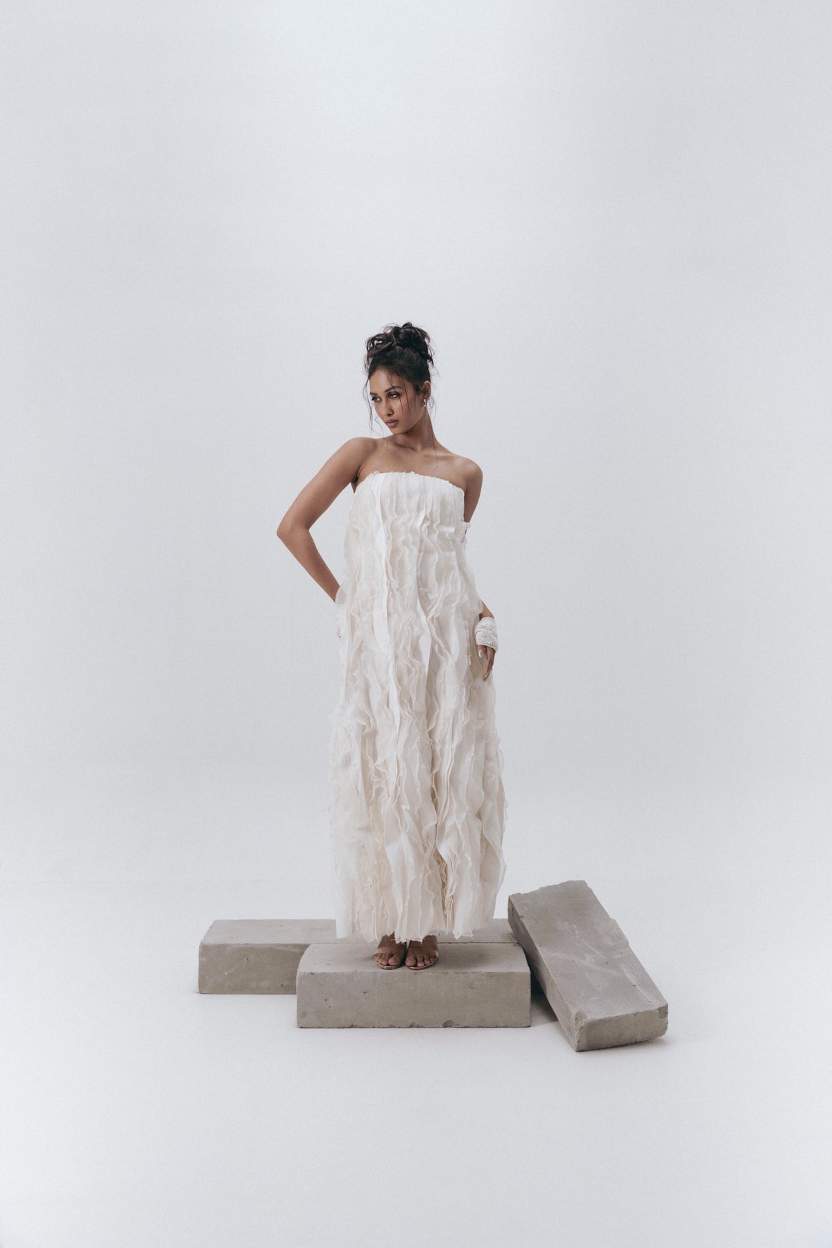 Restrained Dress — White