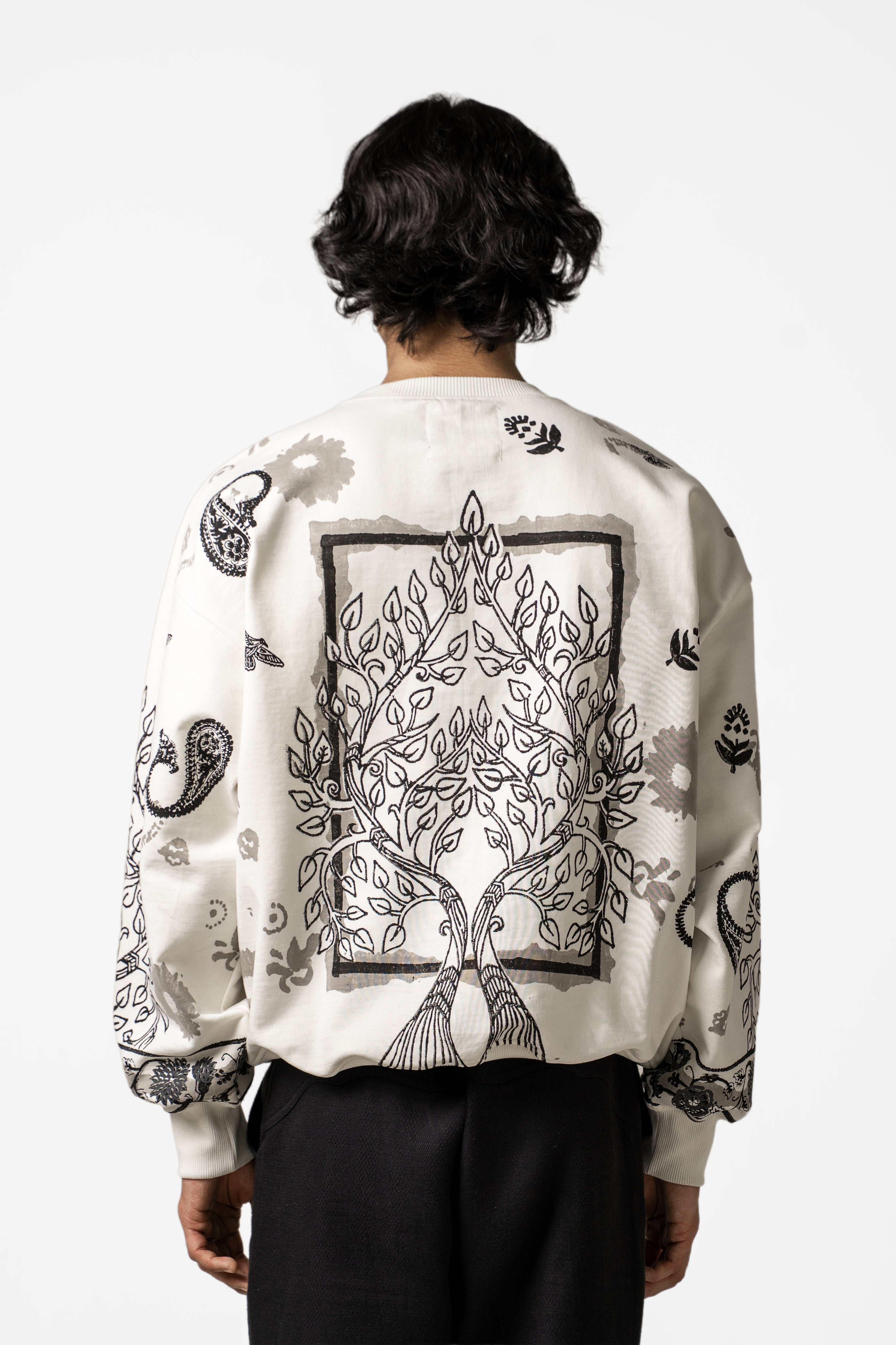 Raanjha' Blockprinted Sweatshirt