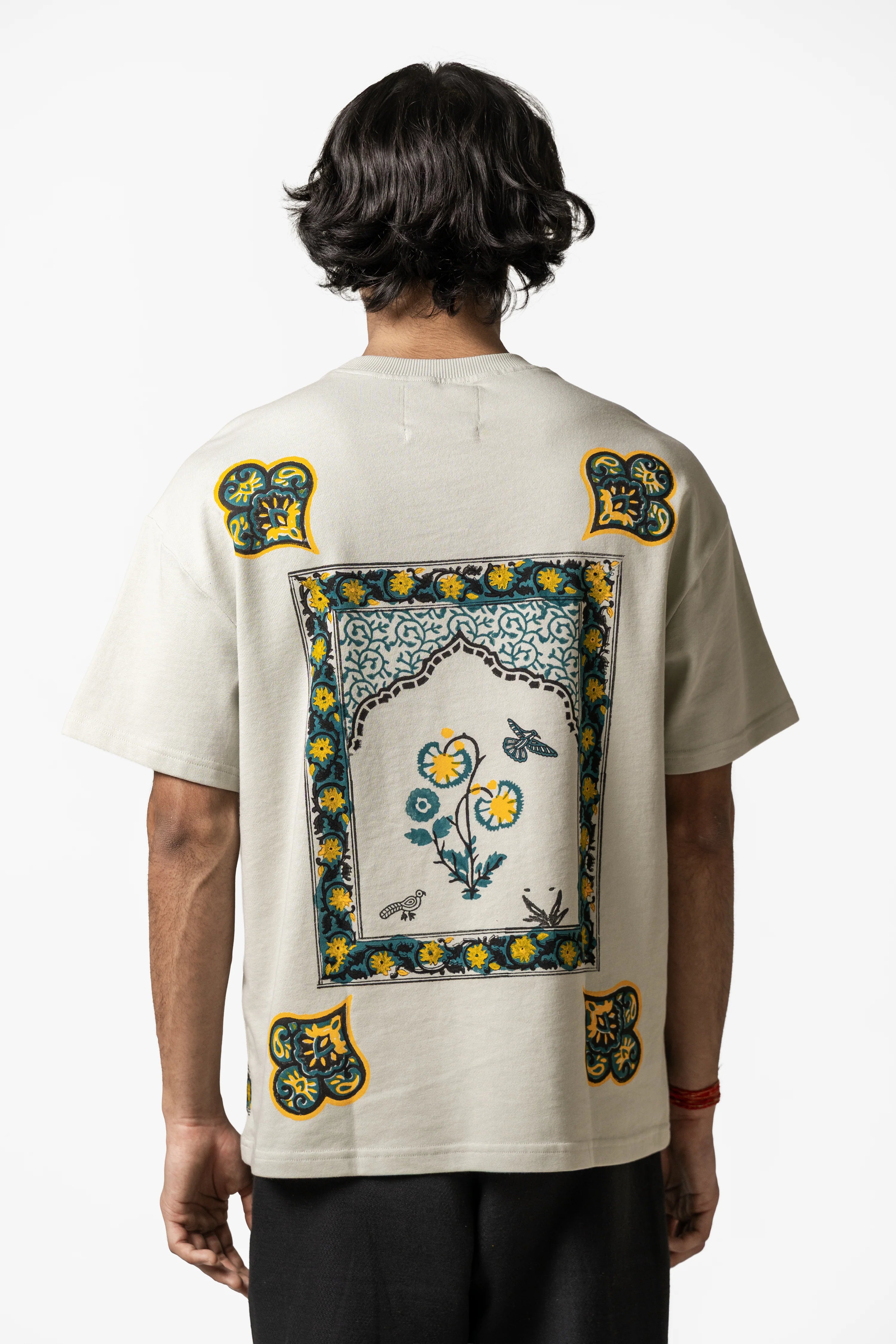 "Sage Green" Blockprint T-shirt