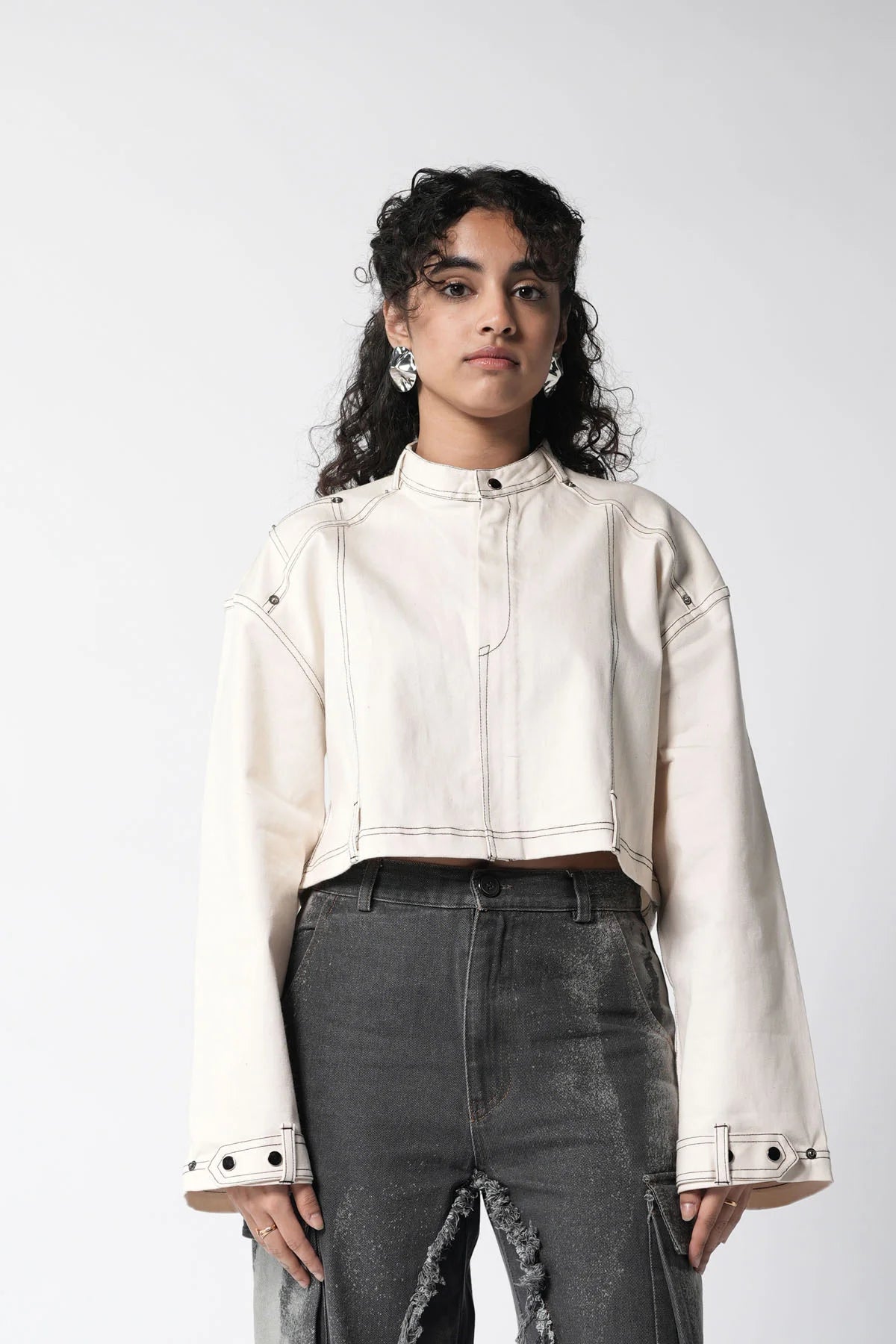 Cropped Biker Jacket
