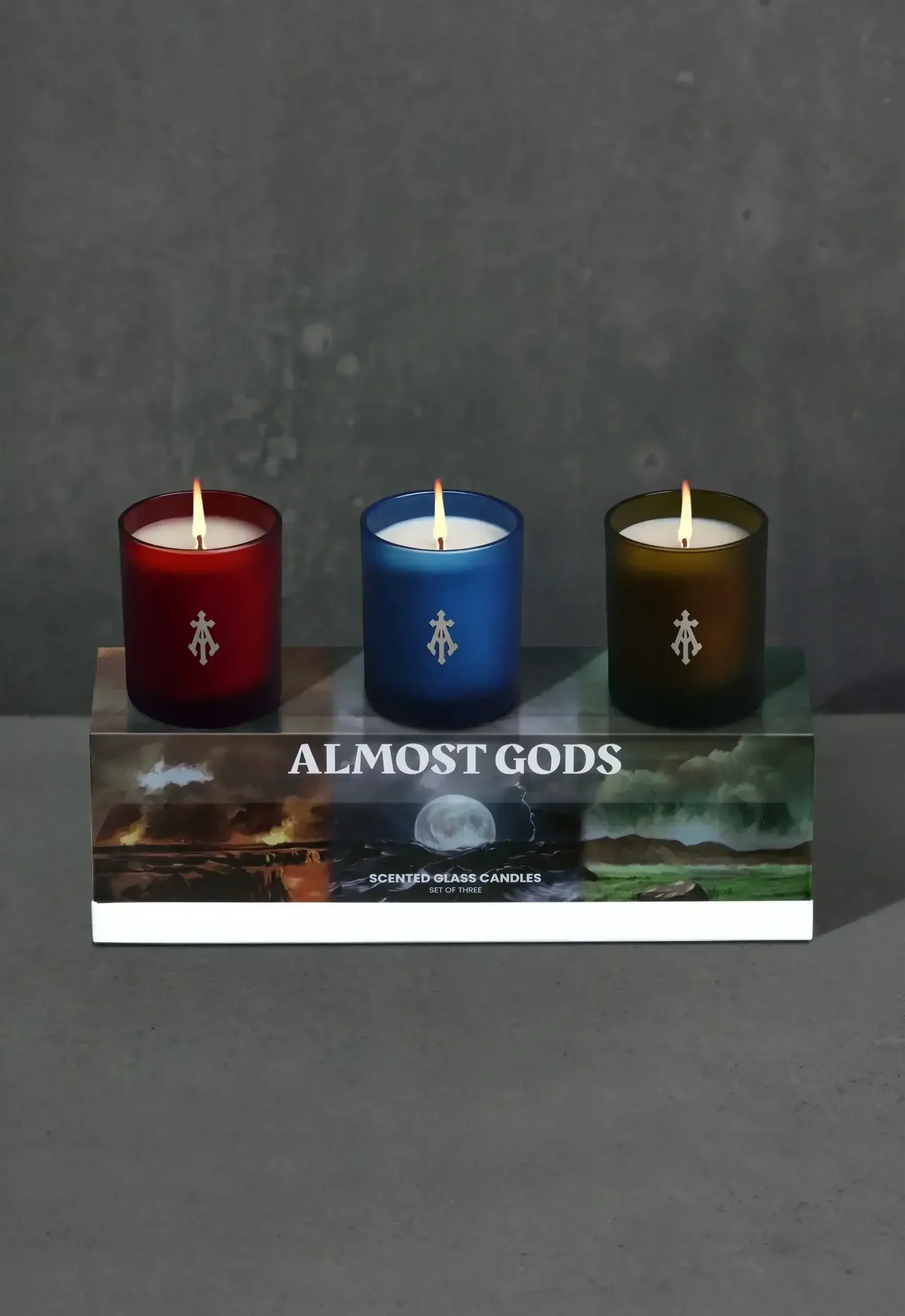Glass Candles - Set of 3