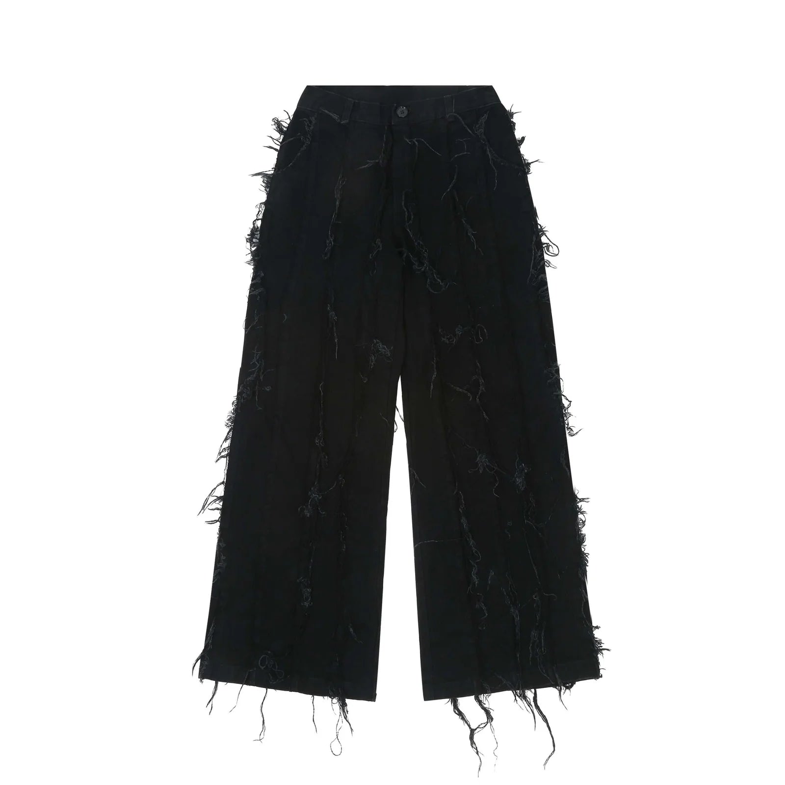 Panelled Black Denims