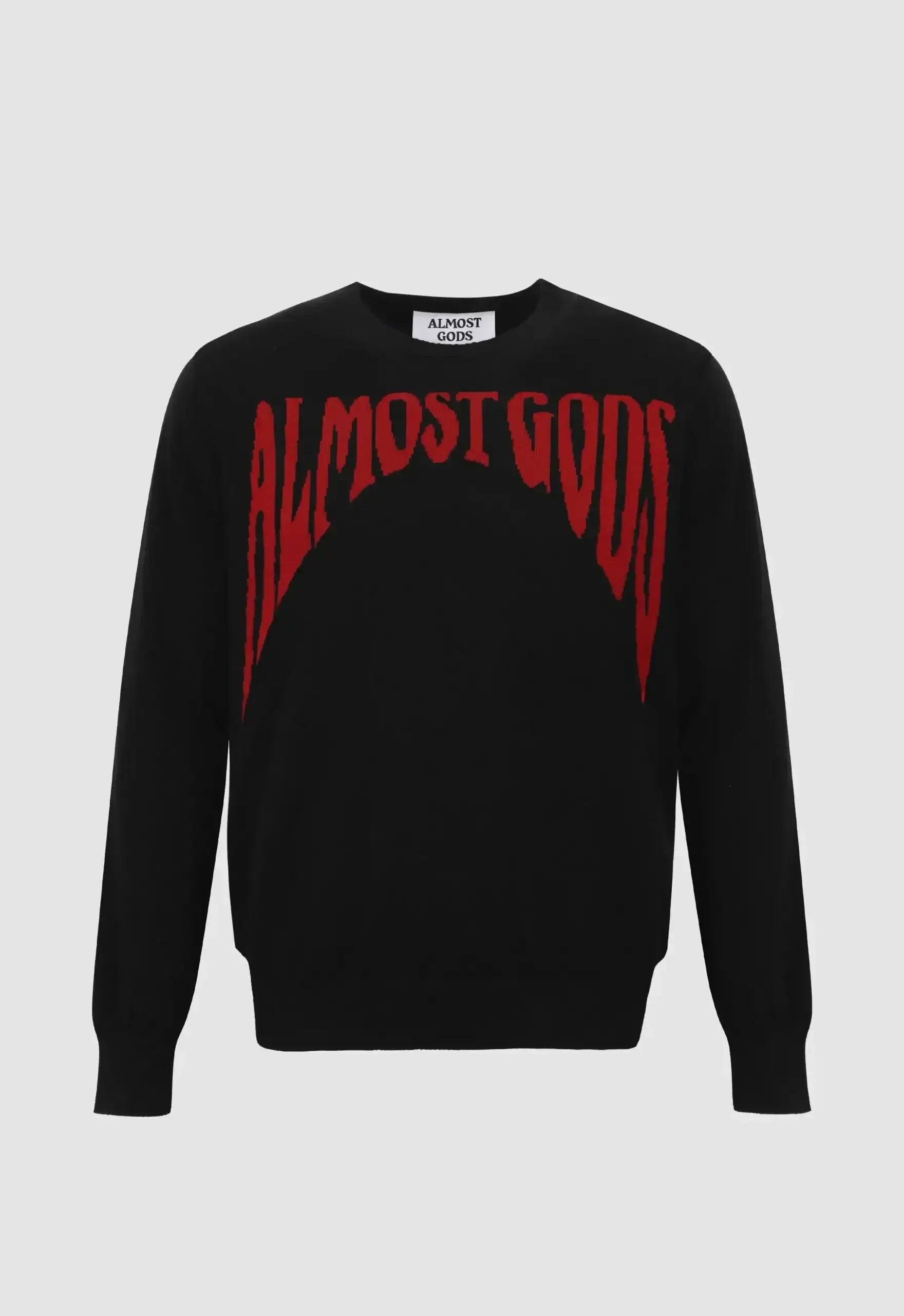 Gothic Logo Knitted Sweater In Black