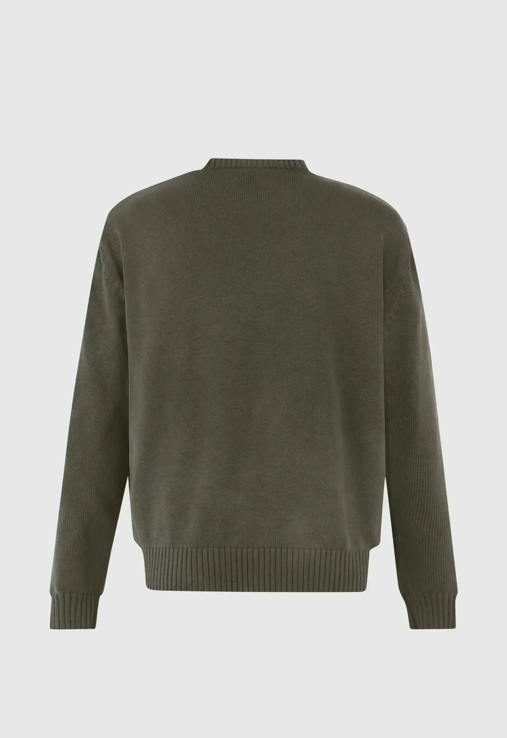 Alpha Cross Knit Sweater In Olive ( Women )