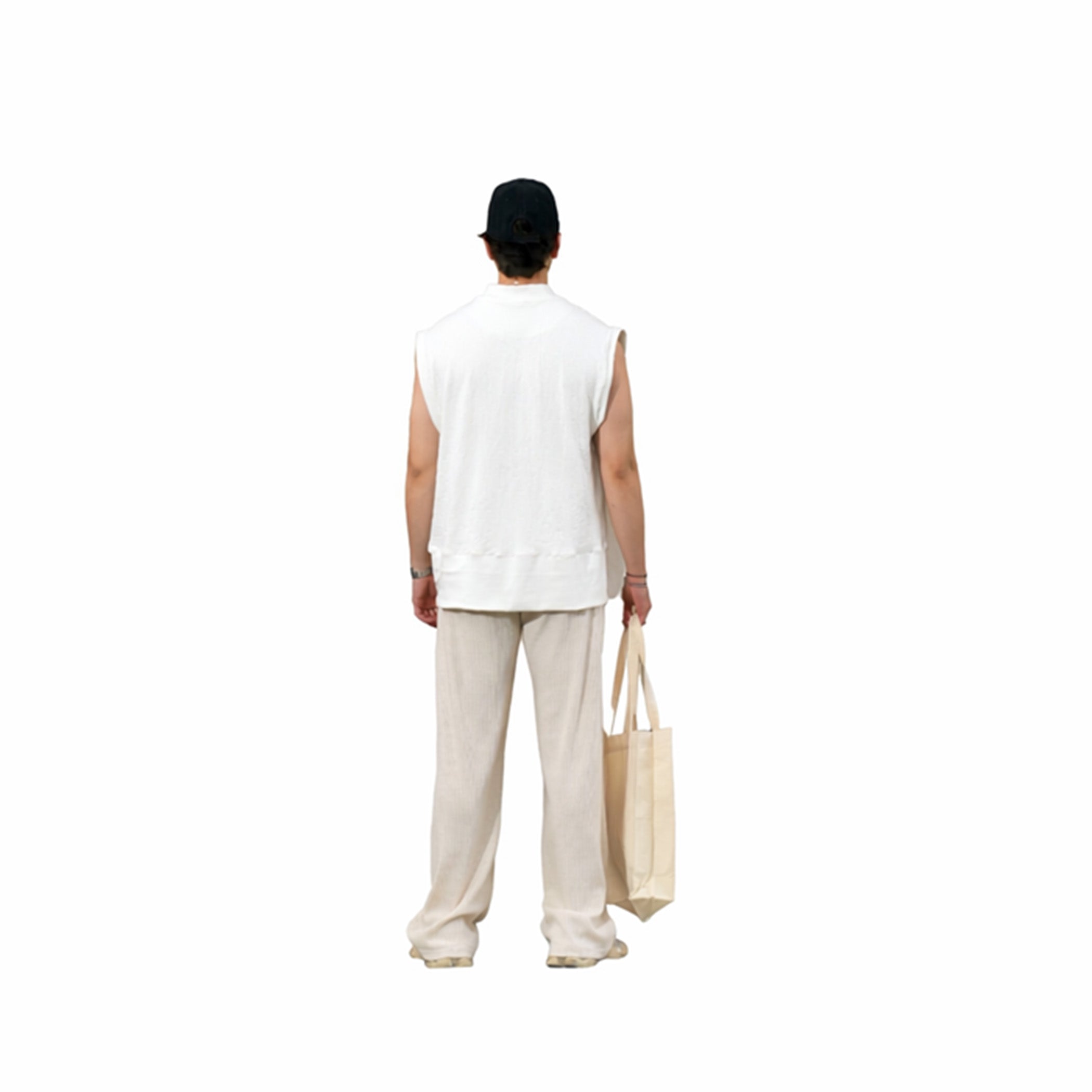 TAS White Knit Vest