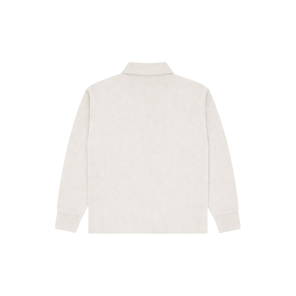 Beige Full Sleeves Quarter Zip