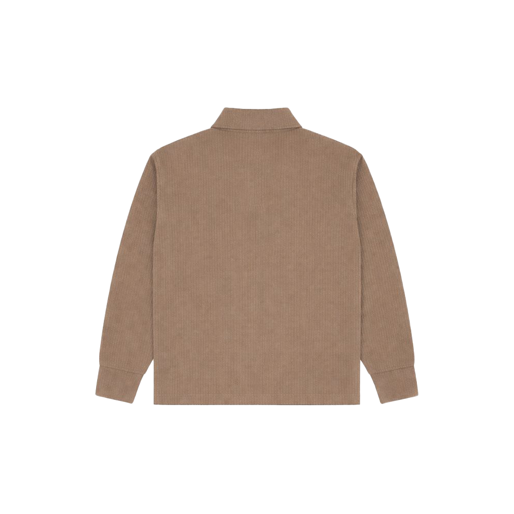 Brown Full Sleeves Quarter Zip