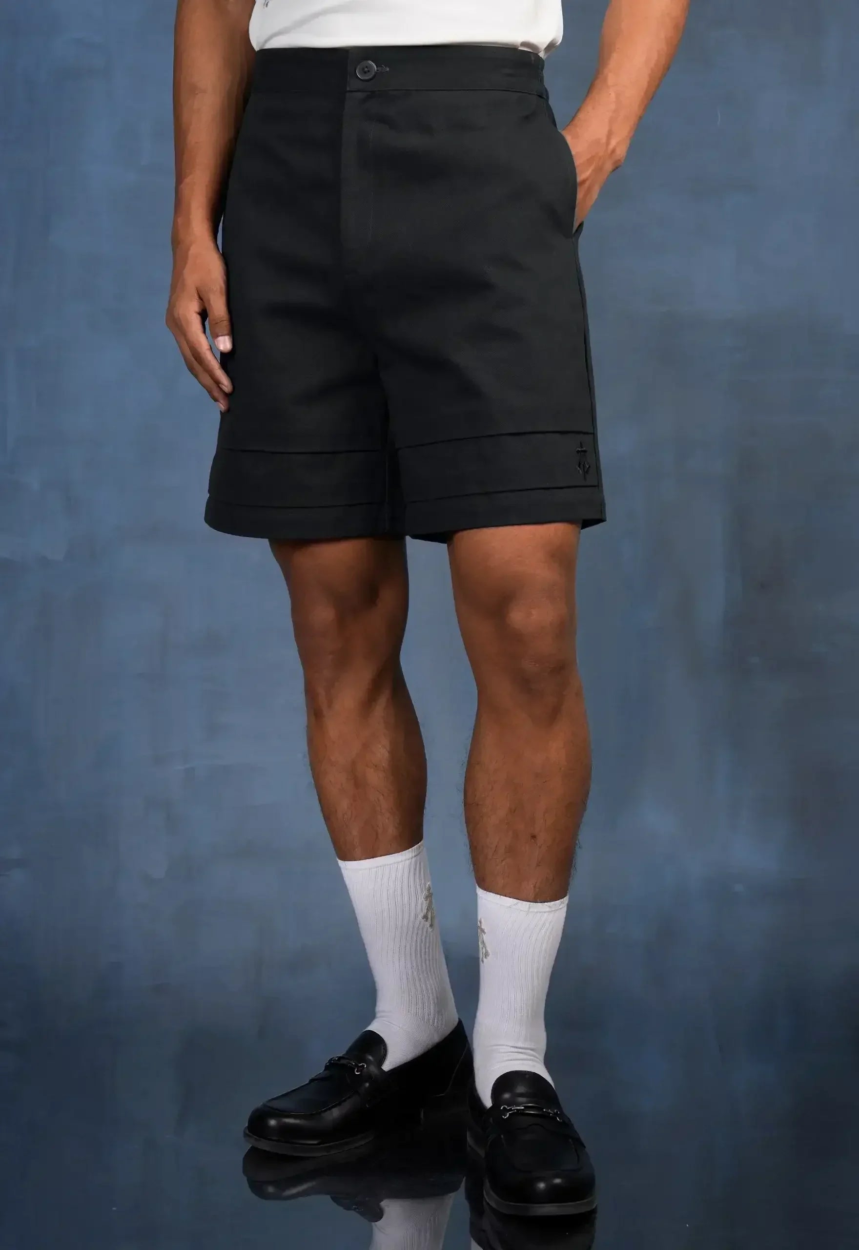 Constructed Shorts In Black