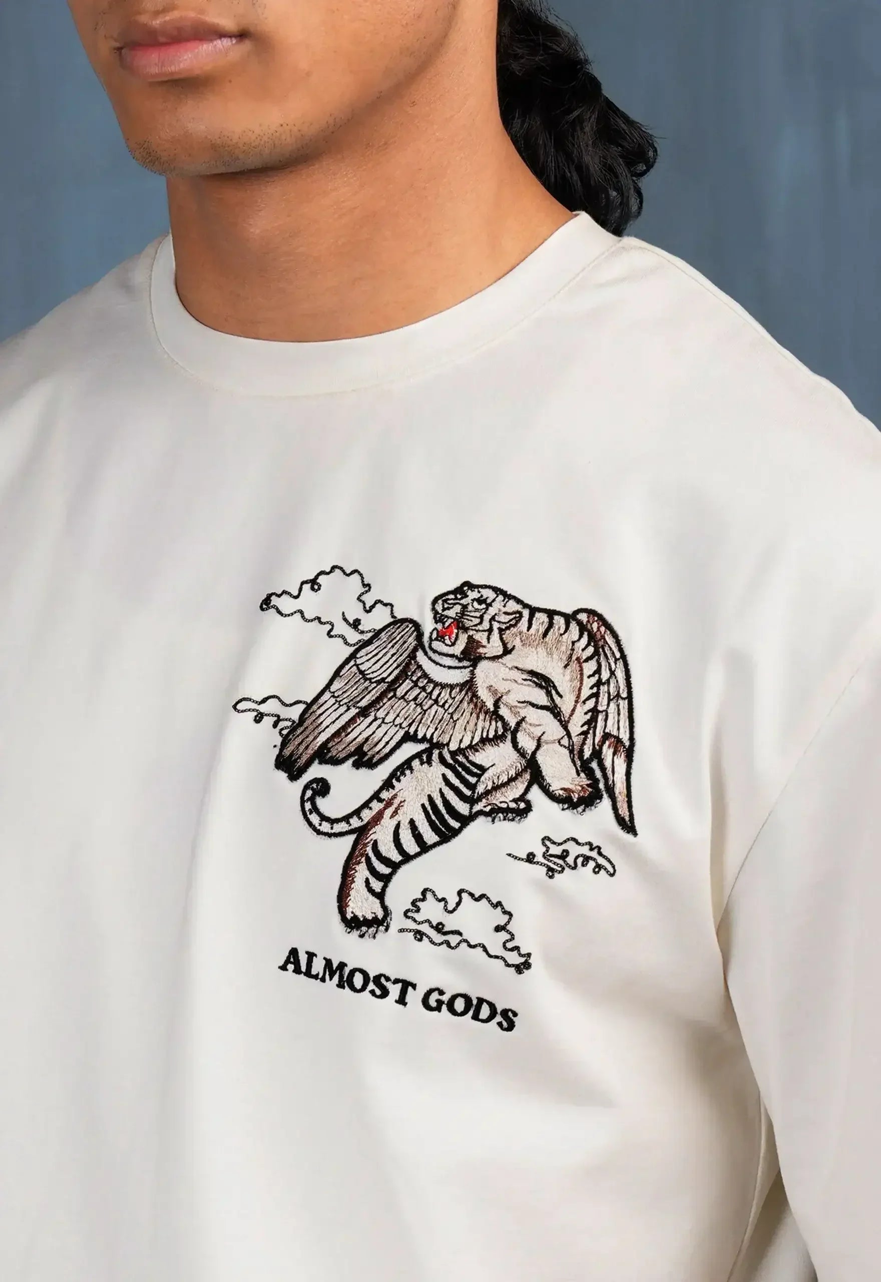 Winged Tiger Embroidered Boxy Tee