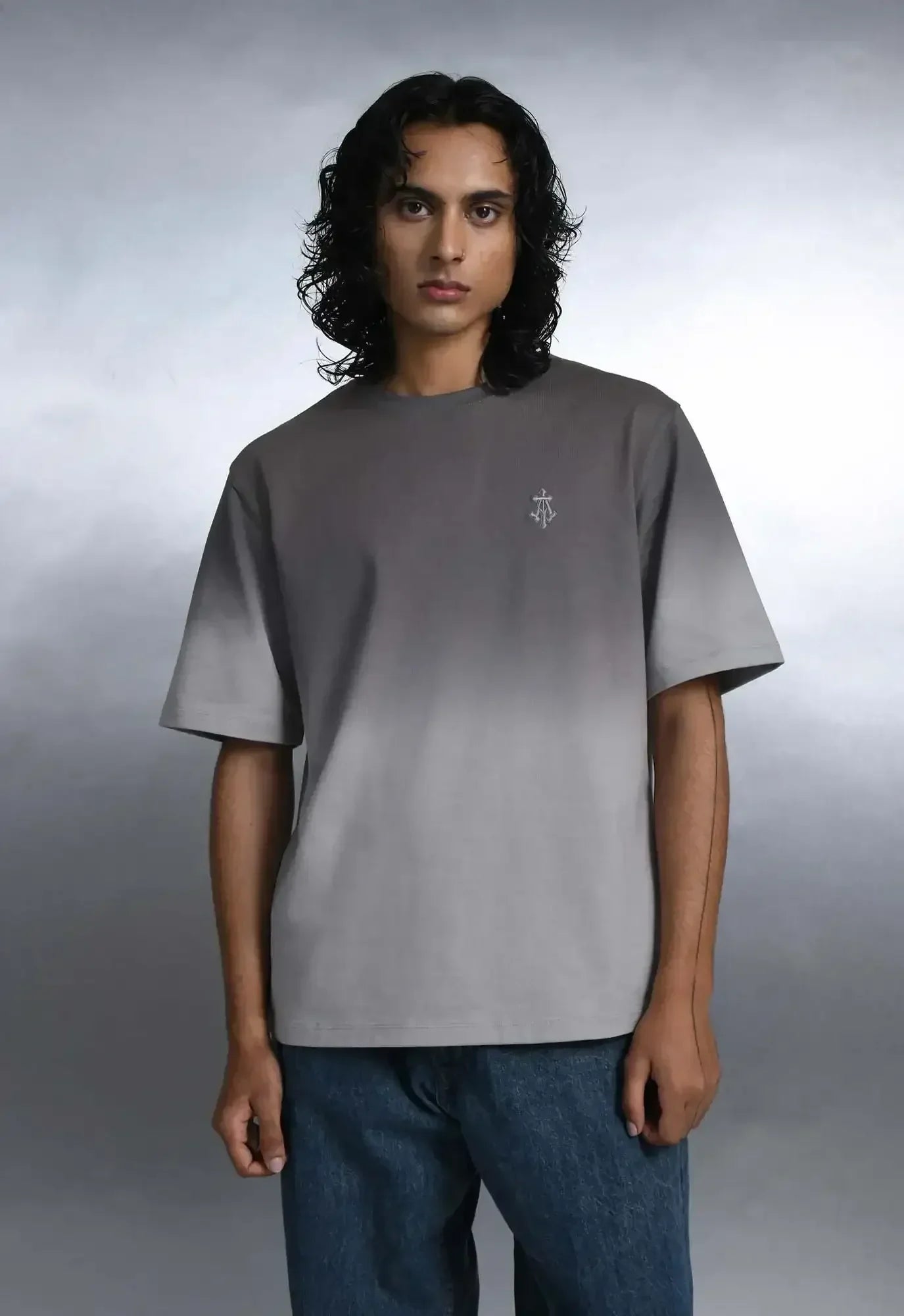 Alpha Cross Dip-Dye Relaxed Tee