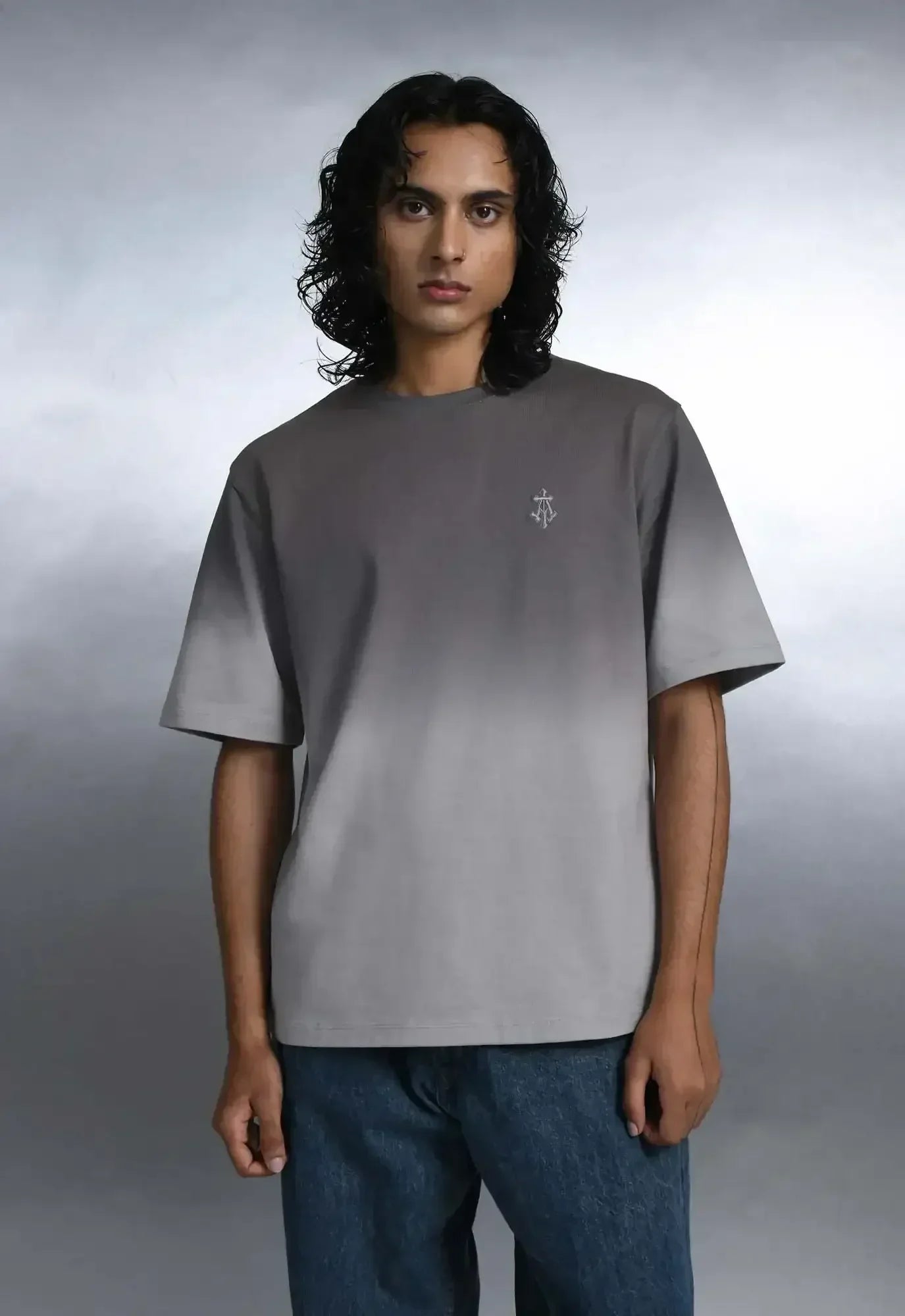 Alpha Cross Dip-Dye Relaxed Tee