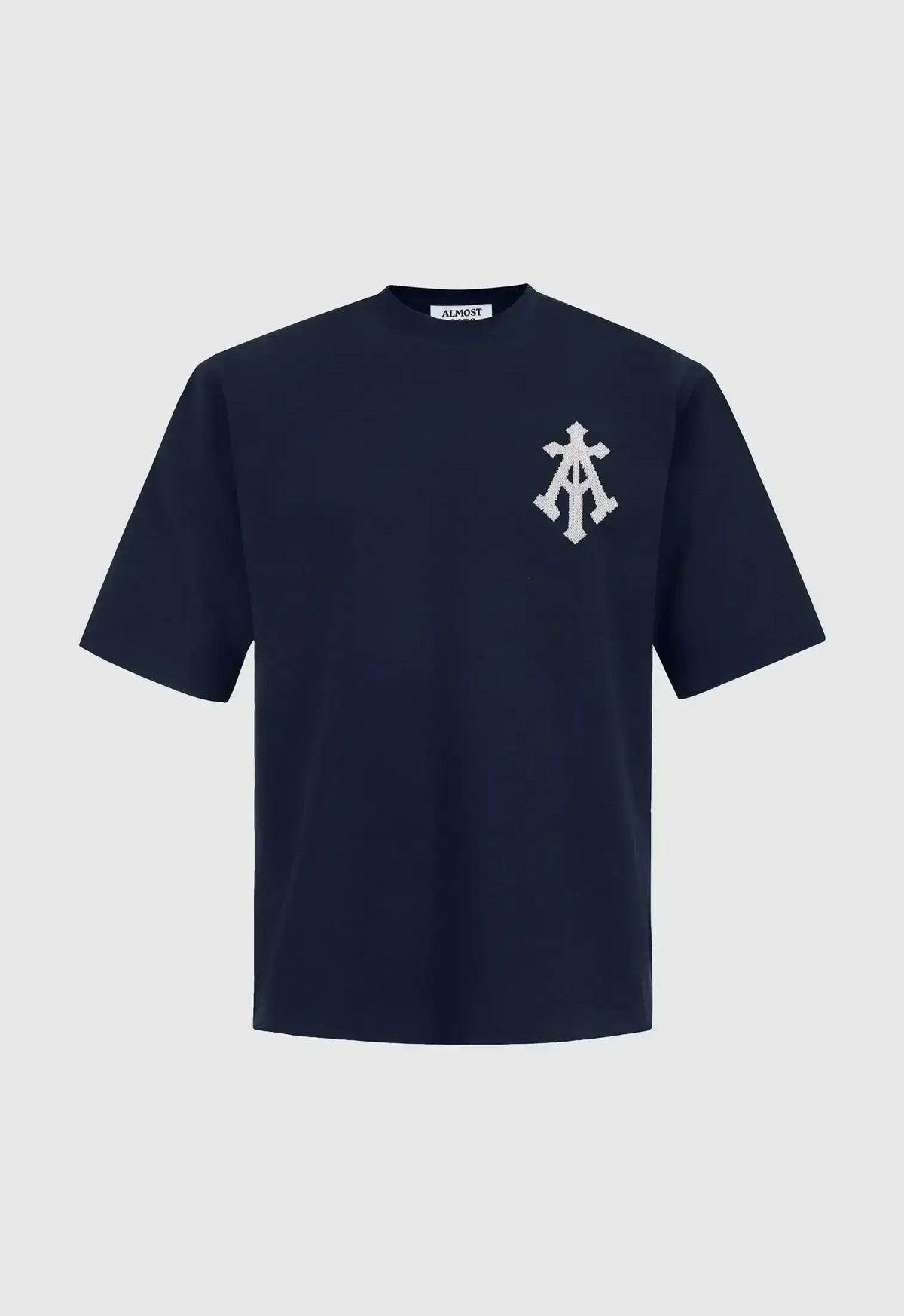 Alpha Cross Aari Knit Relaxed Tee