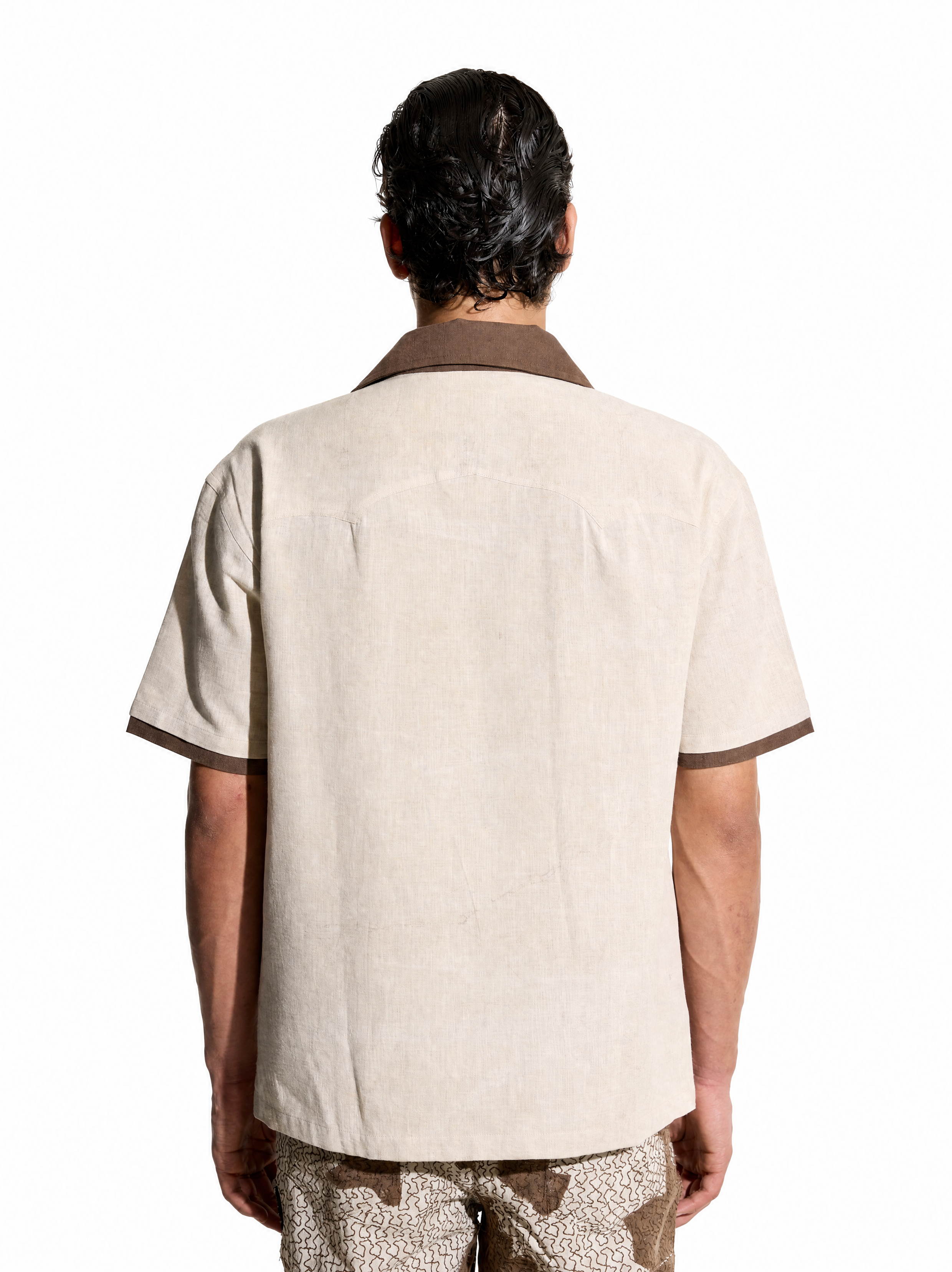 Stripe Beige Polo Shirt