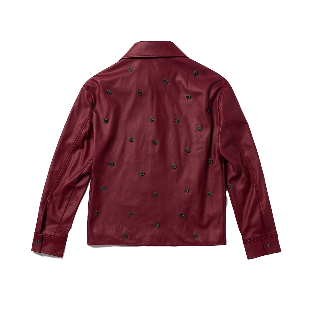 Leather Buttoned Jacket