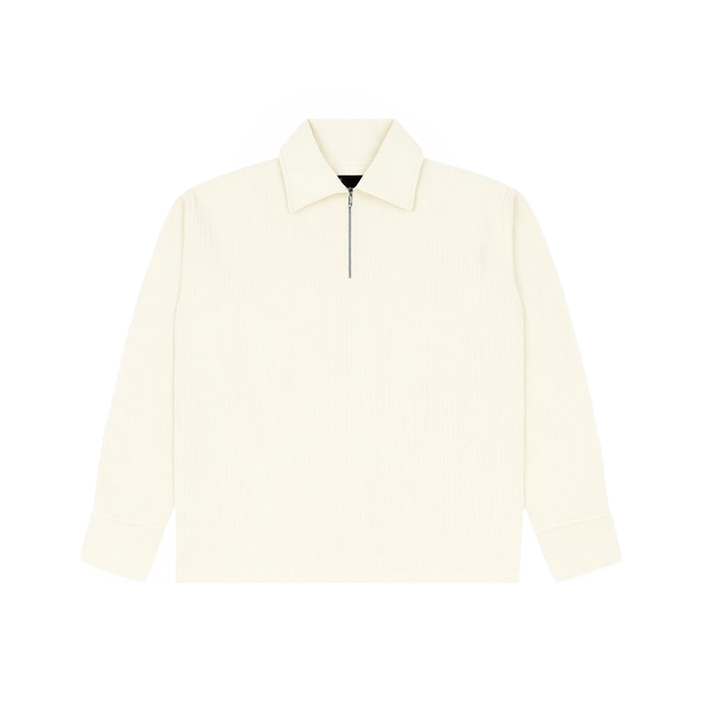 Cream Full Sleeves Quarter Zip