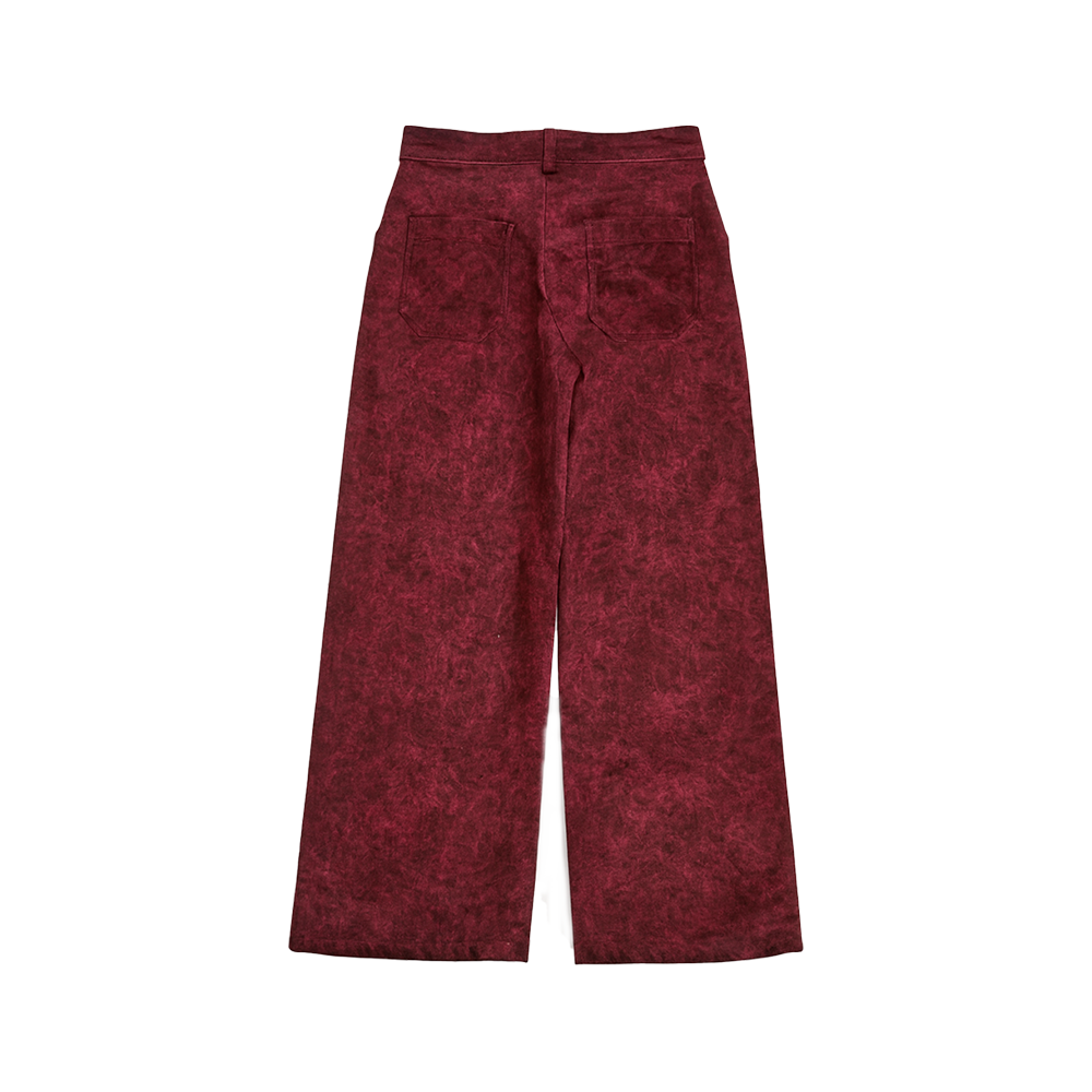 Maroon Suede Pants