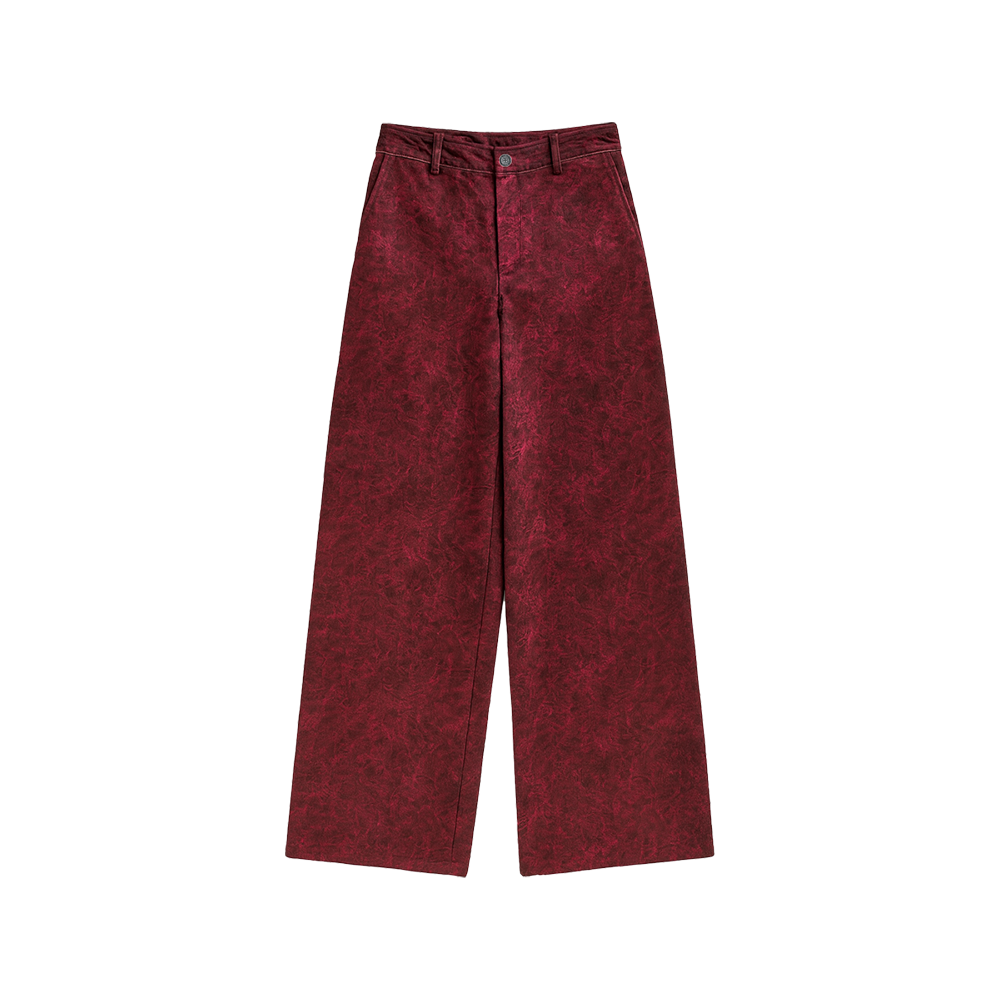 Maroon Suede Pants