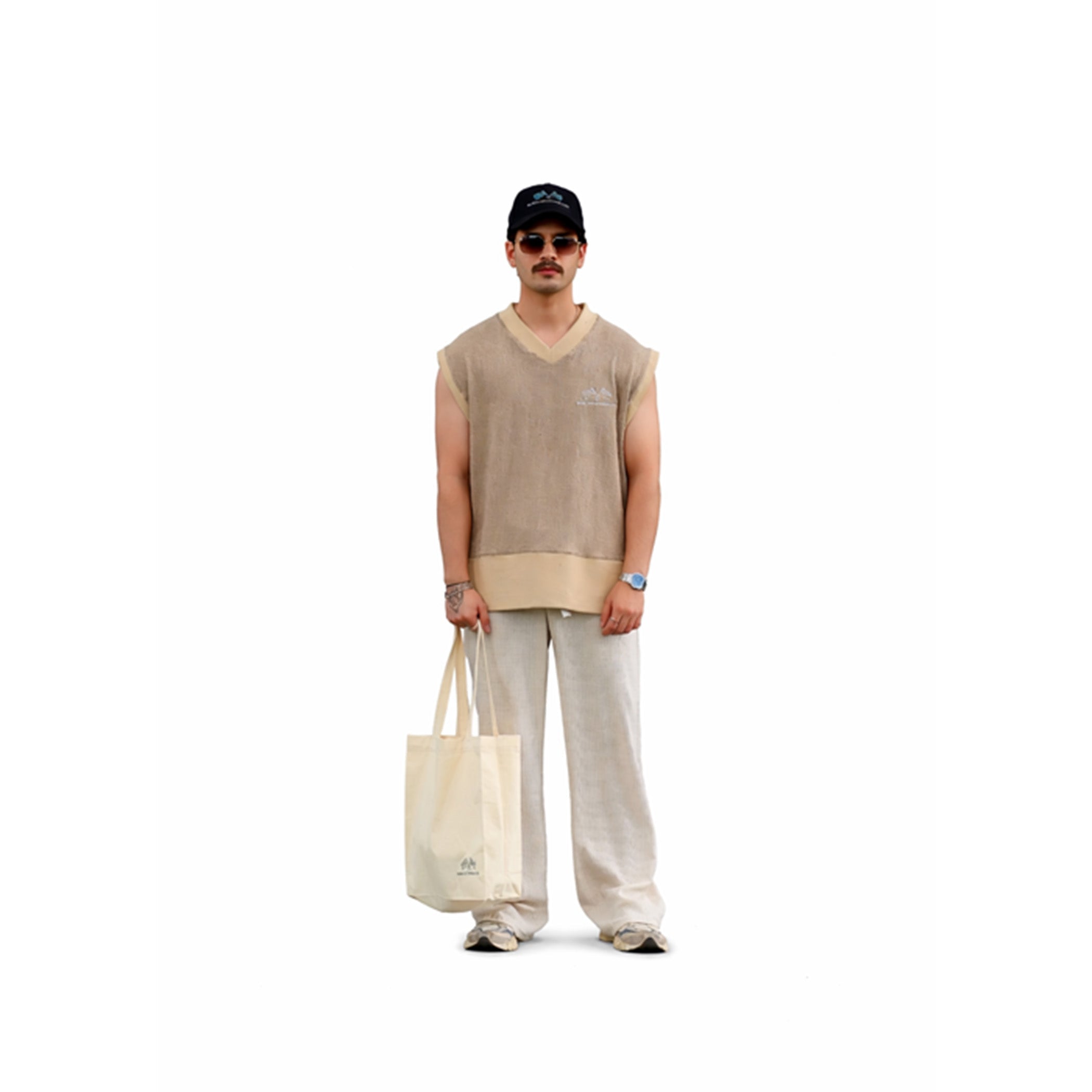 TAS Khaki Knit Vest